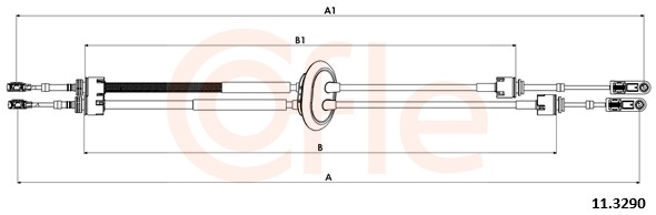 COFLE Kabel, manuel gearkasse 113290 for PEUGEOT