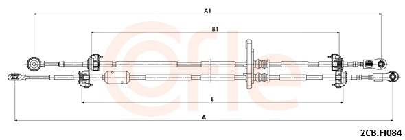 COFLE Kabel, manuel gearkasse 922cbfi084 for FIAT
