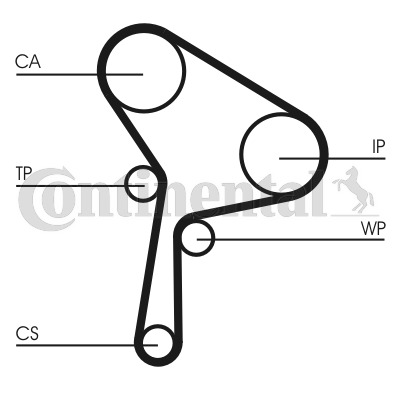 CONTINENTAL CTAM Vandpumpe + tandremssæt ct1150wp1 for RENAULT SUZUKI