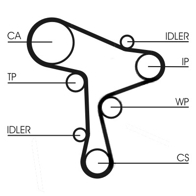 CONTINENTAL CTAM Vandpumpe + tandremssæt ct1168wp4 for VW