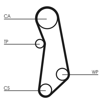 CONTINENTAL CTAM Vandpumpe + tandremssæt ct1114wp1 for FIAT