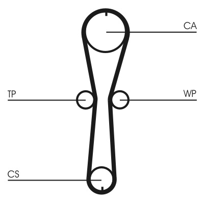 CONTINENTAL CTAM Vandpumpe + tandremssæt ct915wp1 for NISSAN RENAULT