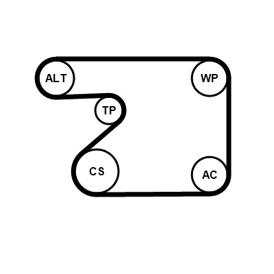 CONTINENTAL CTAM Vandpumpe + kileremssæt 5pk1680wp1 for VAUXHALL OPEL