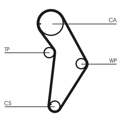 CONTINENTAL CTAM Vandpumpe + tandremssæt ct973wp1 for LANCIA FIAT