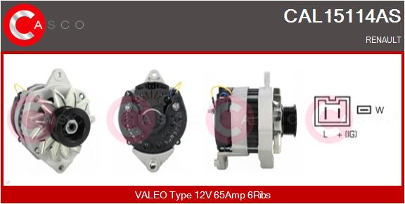 CASCO Generator cal15114as for RENAULT