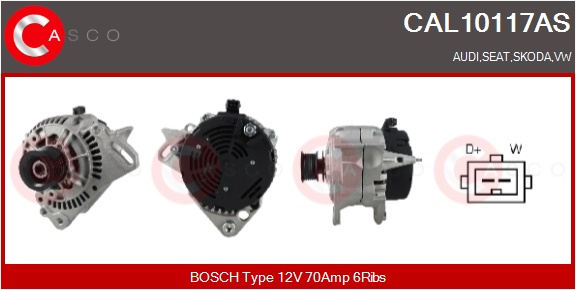 CASCO Generator cal10117as for VAG