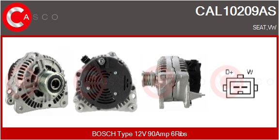 CASCO Generator cal10209as for VAG