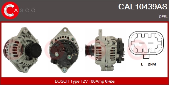 CASCO Generator cal10439as for OPEL