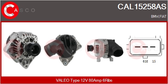 CASCO Generator cal15258as for BMW