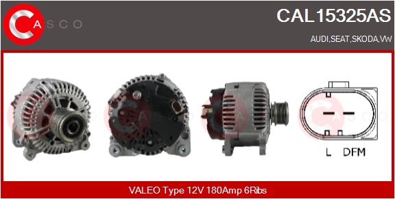 CASCO Generator CAL15325AS for CHRYSLER MERCEDES-BENZ VAG