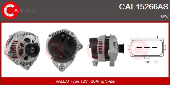CASCO Generator cal15266as for BMW