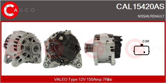 CASCO Generator cal15420as for NISSAN RENAULT