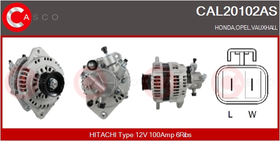 CASCO Generator cal20102as for OPEL VAUXHALL HONDA ISUZU