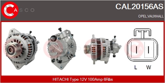 CASCO Generator cal20156as for OPEL ISUZU VAUXHALL