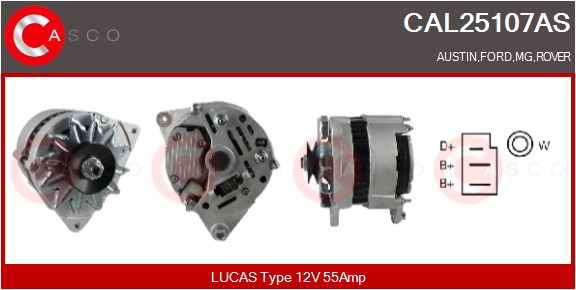 CASCO Generator cal25107as for FORD RENAULT
