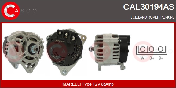 CASCO Generator cal30194as for FIAT GENERAL MOTORS ROVER