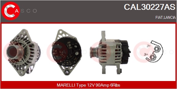 CASCO Generator cal30227as for FIAT