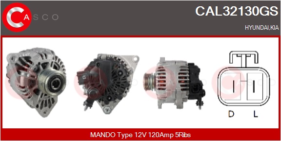 CASCO Generator cal32130gs for HYUNDAI KIA