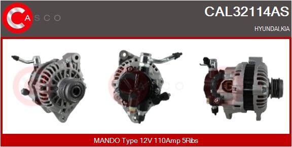 CASCO Generator cal32114as for HYUNDAI KIA