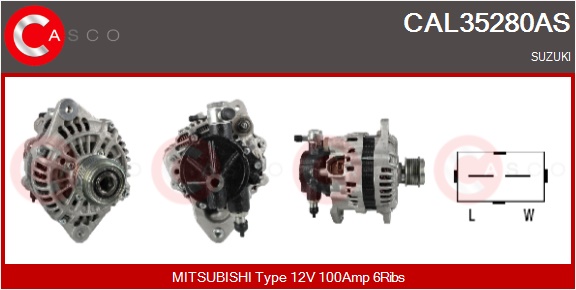 CASCO Generator cal35280as for MITSUBISHI SUZUKI