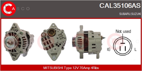 CASCO Generator cal35106as for SUZUKI MITSUBISHI