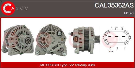 CASCO Generator cal35362as for MITSUBISHI NISSAN SUBARU