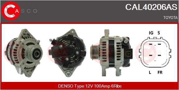 CASCO Generator cal40206as for TOYOTA GENERAL MOTORS FORD CITROËN/PEUGEOT
