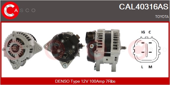 CASCO Generator cal40316as for TOYOTA