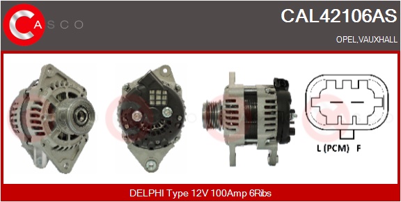 CASCO Generator cal42106as for OPEL DAEWOO
