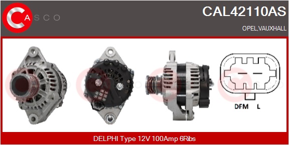 CASCO Generator cal42110as for OPEL GENERAL MOTORS SSANGYONG