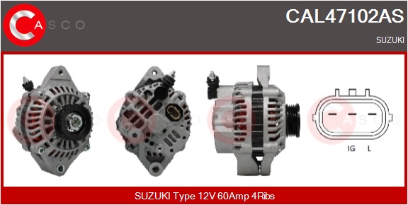 CASCO Generator cal47102as for MITSUBISHI SUZUKI