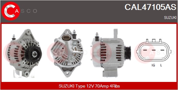 CASCO Generator cal47105as for MITSUBISHI SUZUKI CHANGAN