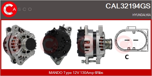 CASCO Generator cal32194gs for HYUNDAI