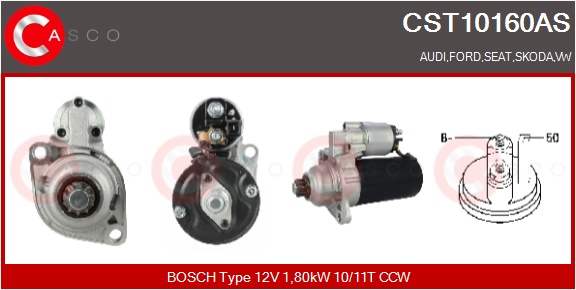 CASCO Starter cst10160as for FORD VAG