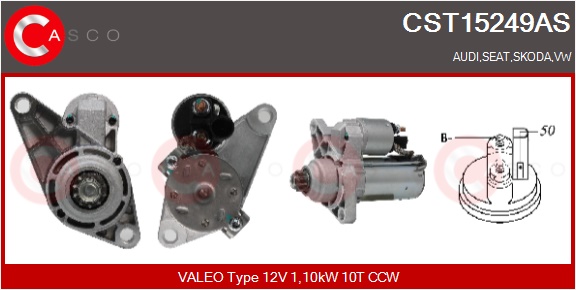 CASCO Starter CST15249AS for VAG