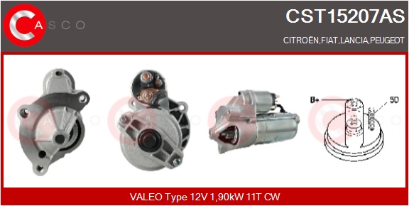 CASCO Starter cst15207as for FIAT CITROËN/PEUGEOT TOYOTA
