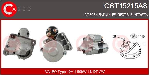 CASCO Starter cst15215as for GENERAL MOTORS MITSUBISHI TOYOTA CITROËN/PEUGEOT