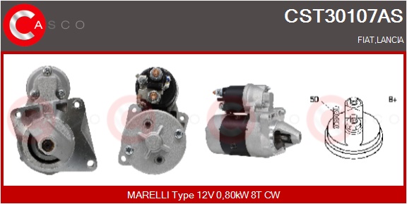 CASCO Starter cst30107as for FIAT