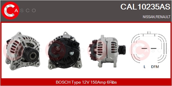 CASCO Generator cal10235as for GENERAL MOTORS NISSAN RENAULT