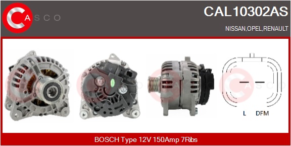 CASCO Generator cal10302as for OPEL NISSAN RENAULT