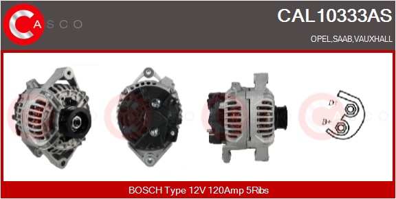 CASCO Generator cal10333as for OPEL GENERAL MOTORS VAUXHALL