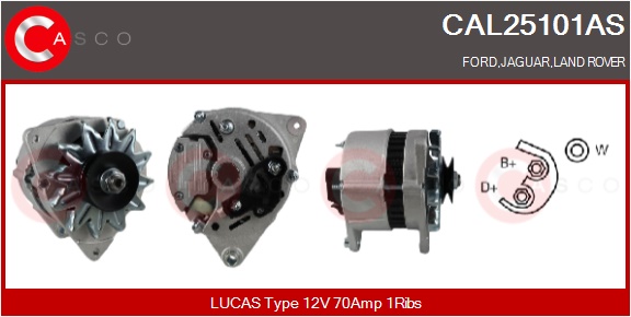 CASCO Generator cal25101as for FORD GENERAL MOTORS ROVER