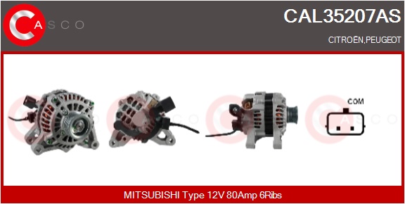 CASCO Generator cal35207as for MITSUBISHI CITROËN/PEUGEOT