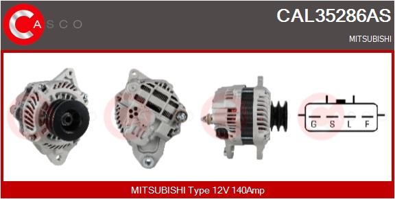 CASCO Generator cal35286as for MITSUBISHI