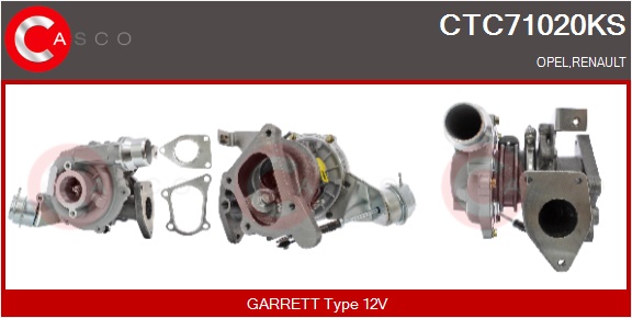 CASCO Lader, ladesystem CTC71020KS for GENERAL MOTORS OPEL NISSAN RENAULT