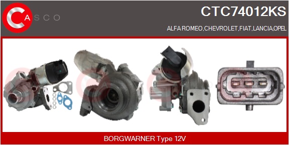 CASCO Lader, ladesystem CTC74012KS for GENERAL MOTORS FIAT