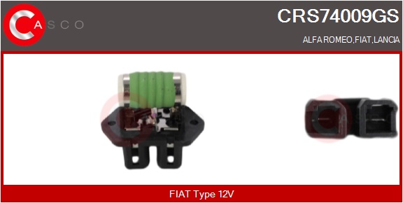 CASCO Formodstand, kølerblæser-elmotor crs74009gs for FIAT