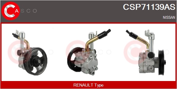 CASCO Hydraulikpumpe, styresystem CSP71139AS for NISSAN RENAULT