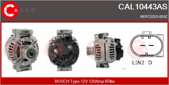 CASCO Generator cal10443as for MERCEDES-BENZ