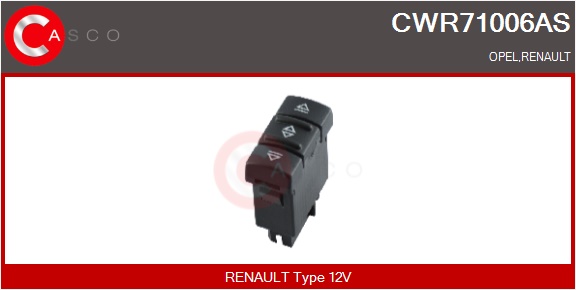 CASCO Kontakt, rudehejs cwr71006as i førerside for RENAULT